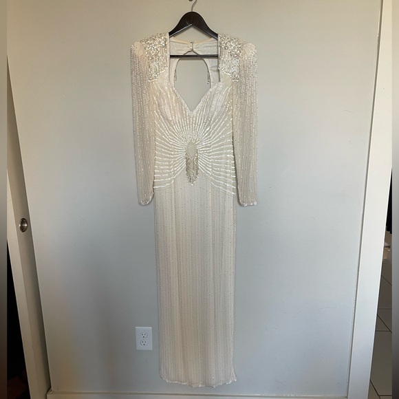 Vintage Dresses & Skirts - STUNNING Vintage 80s/90s Hand Beaded Wedding Dress